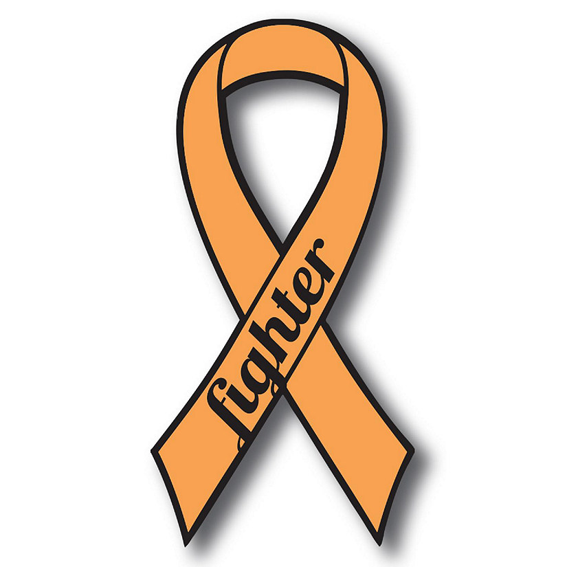 Magnet Me Up Support Leukemia and Kidney Cancer Fighter Orange Ribbon Magnet Decal, 3.5x7 Inches Heavy Duty Automotive Magnet for car Truck SUV Image