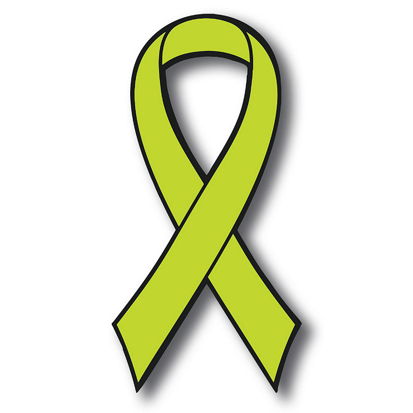 Magnet Me Up Support Non Hodgkins Lymphoma Cancer Awareness Lime Ribbon Magnet Decal, 3.5x7 Inches, Heavy Duty Automotive Magnet for Car Truck SUV Image