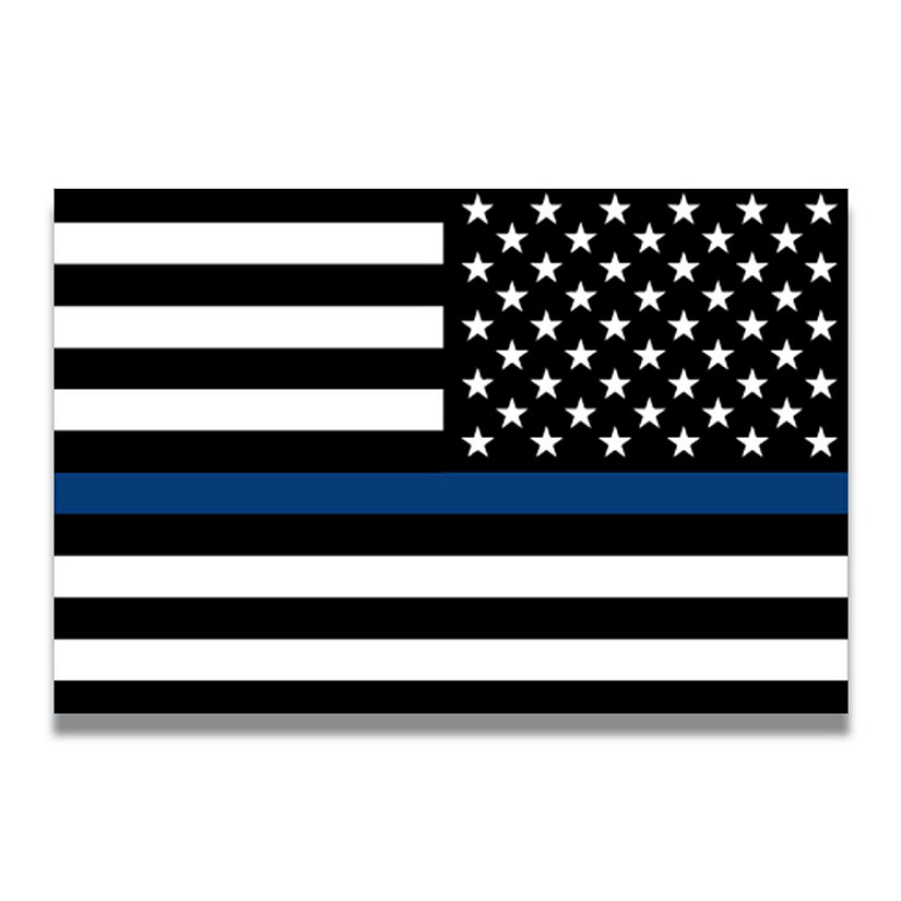 Magnet Me Up Thin Blue Line Reverse American Flag Magnet Decal, 4x6 In, Automotive Magnet for Car Truck SUV, in Support of Police and Law Enforcement Officers Image