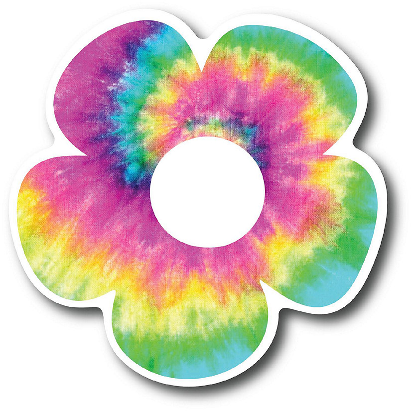 Magnet Me Up Tie Dye Daisy Hippie Flower Magnet Decal, 5 Inches, Heavy Duty Automotive Magnet for Car Truck SUV Image