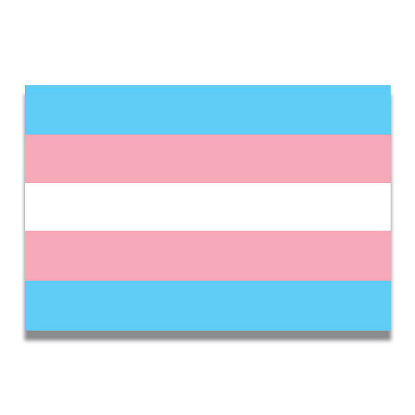 Magnet Me Up Transgender Pride Flag Magnet Decal, 4x6 Inches, Pink Blue and White, Heavy Duty Automotive Magnet for Car Truck SUV, in Support of LGBTQ Image