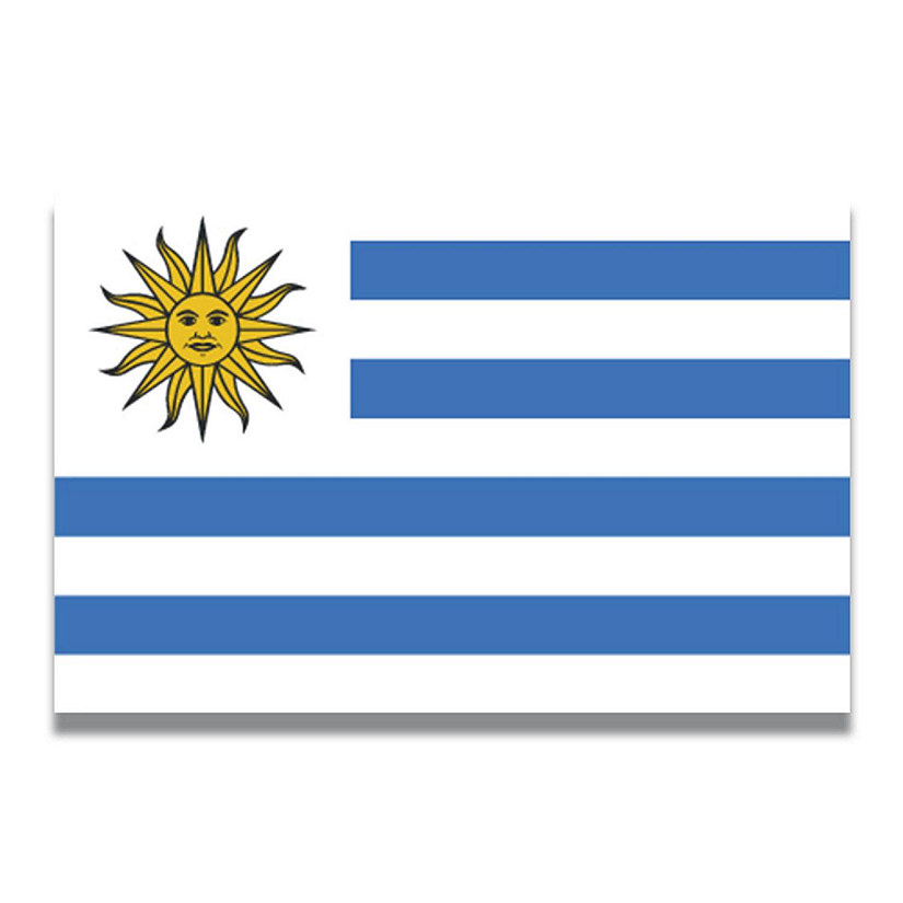 Magnet Me Up Uraguay Uruguayan Flag Car Magnet Decal, 4x6 Inches, Heavy Duty Automotive Magnet for Car, Truck SUV Image