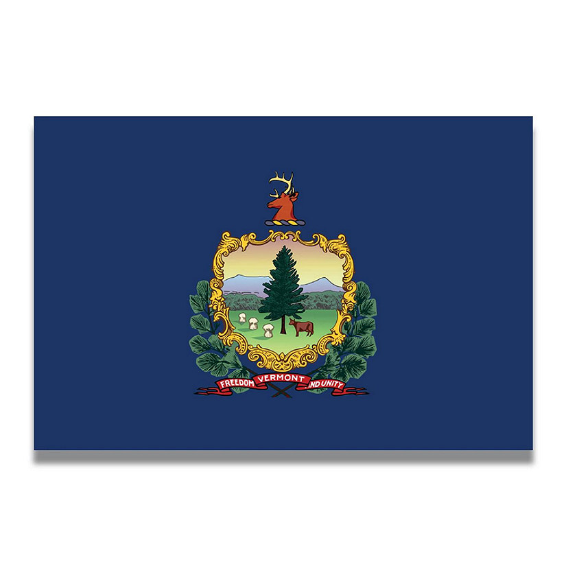 Magnet Me Up Vermont US State Flag Magnet Decal, 4x6 Inches, Heavy Duty Automotive Magnet for Car, Truck SUV Image