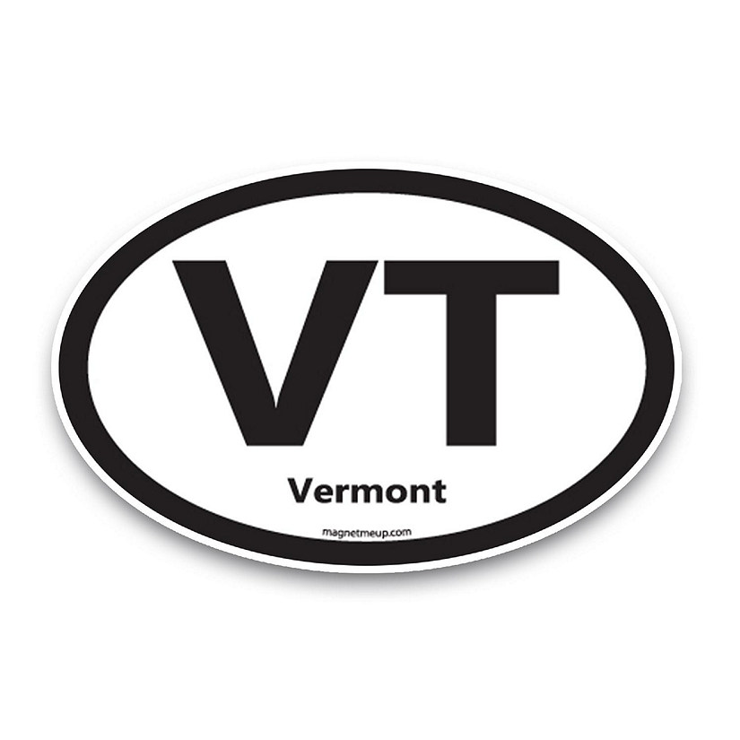 Magnet Me Up VT Vermont US State Oval Magnet Decal, 4x6 Inches, Heavy Duty Automotive Magnet for Car Truck SUV Image