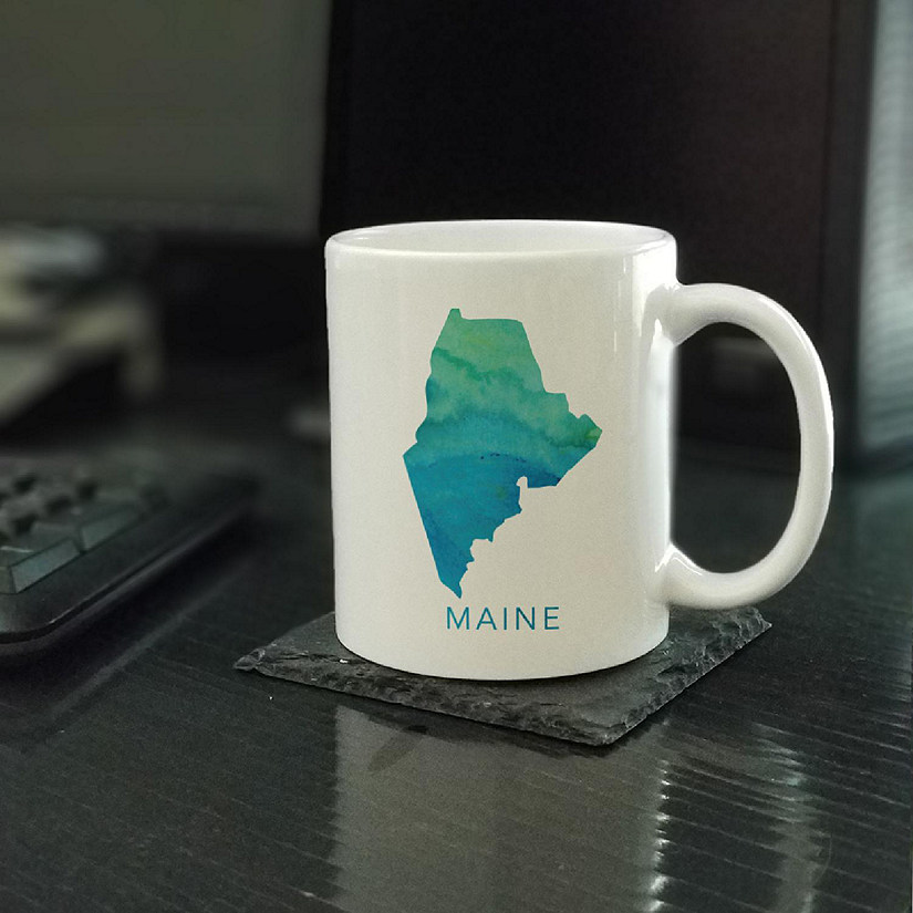 Maine Aqua Blue Water Ceramic Mug Image