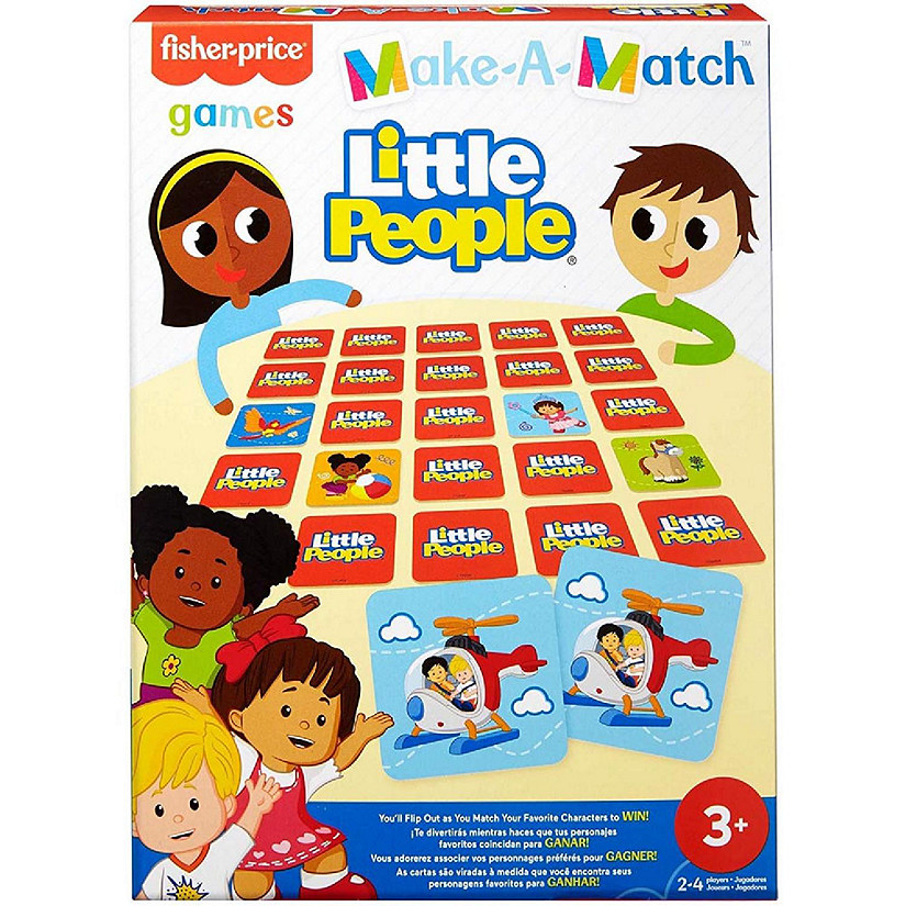 Make-A-Match Card Game with Little People Theme, Multi-Level Rummy Style Play, 56 Cards Image