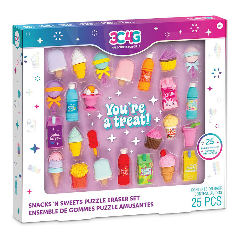 Make It Real: Snacks 'N Sweets Puzzle Eraser Set Image