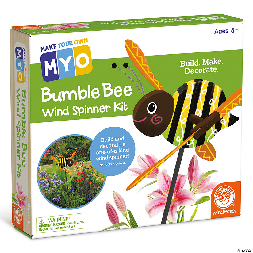 Make Your Own Bumble Bee Wind Spinner Craft Kit Image