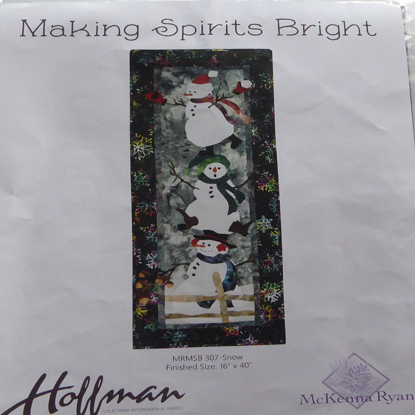 Making Spirits Bright Applique Kit 16 x 40 with Batik Cotton Fabric by Mckenn... Image