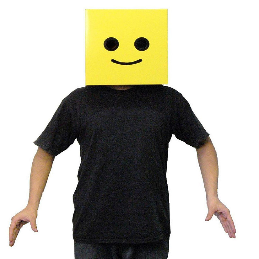 Male Yellow Brickman Costume Box Head Image