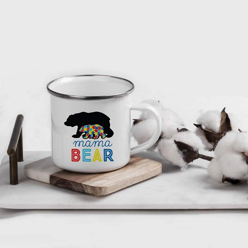 Mama Bear Adventure Metal Camping Mug Image