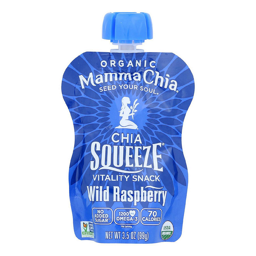 Mamma Chia Wild Raspberry Organic Vitality Snack - Case of 16 - 3.5 oz. Image
