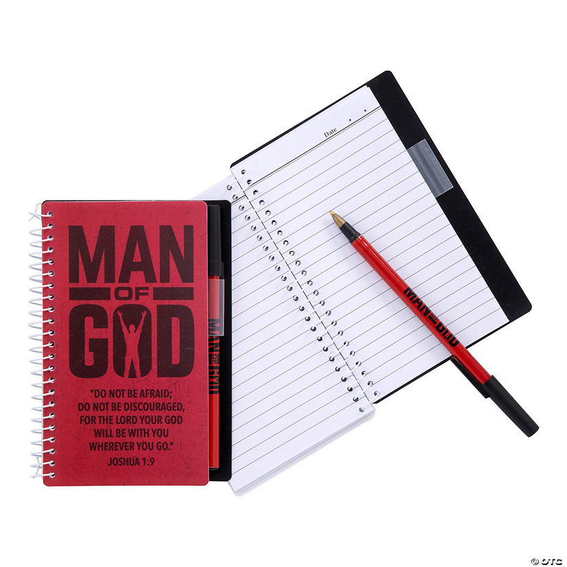 Man of God Notebooks with Pen - 12 Pc. Image