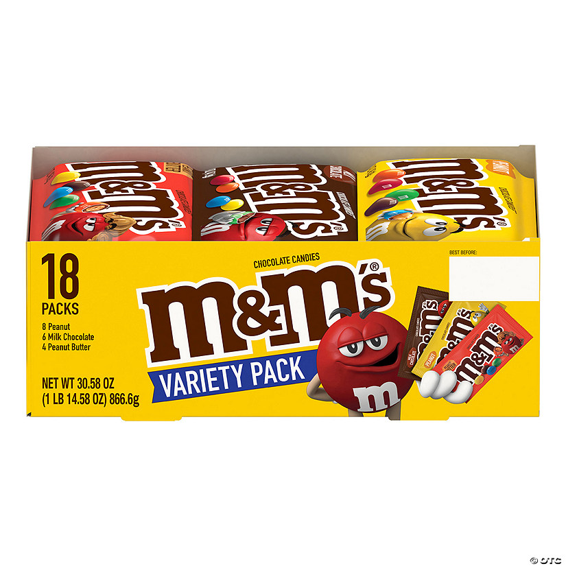 M&M&#8217;s<sup>&#174;</sup> Singles Chocolate Candy Variety Mix - 18 Pc. Image