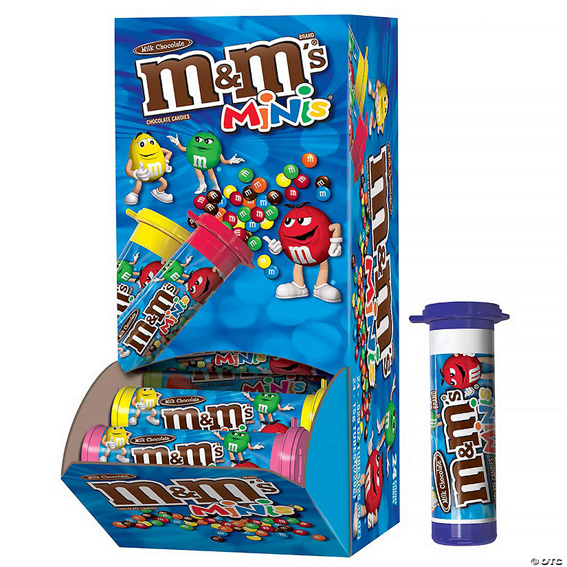 M&M'S MINIS Milk Chocolate Candy, 1.08-Ounce Tubes (Pack of 24) Image
