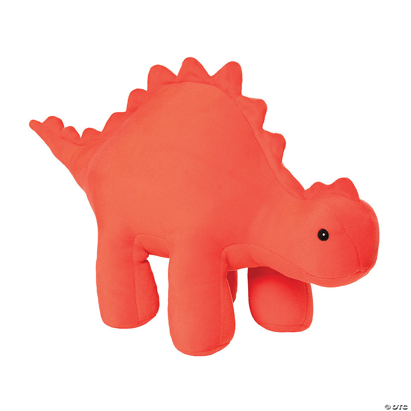 Manhattan Toy Velveteen Dino Coral Stegosaurus Stuffed Animal Image