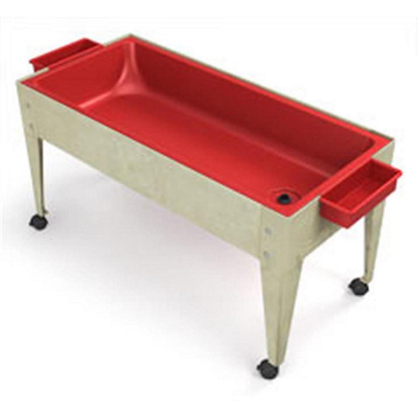 Manta Ray S6424 Red Liner Sand And Water Activity Center with Lid And 4 Casters Image