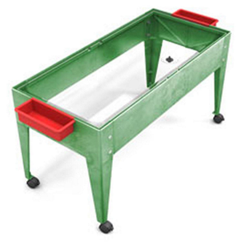 Manta Ray S9424 Clear Liner Sand And Water Activity Center with Lid And 4 Casters - Green Frame Image