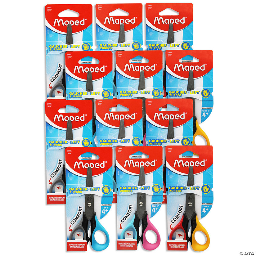 Maped 5" Sensoft Scissors with Flexible Handles - Lefty, Pack of 12 Image