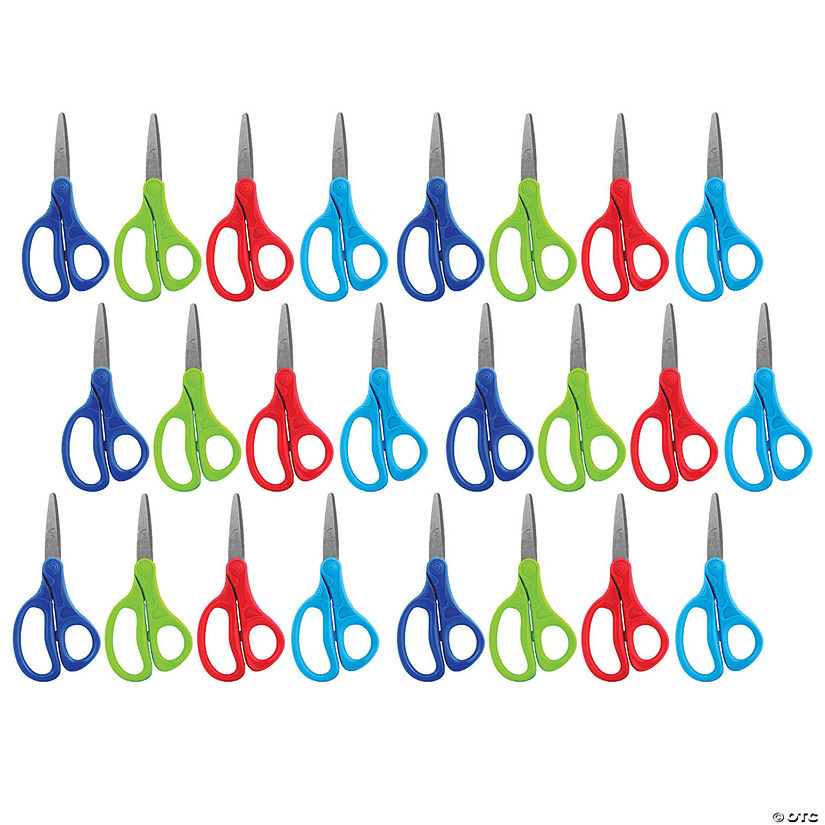 Maped Essentials Kids Scissors 5", Pointed, Assorted Colors, Pack of 24 Image