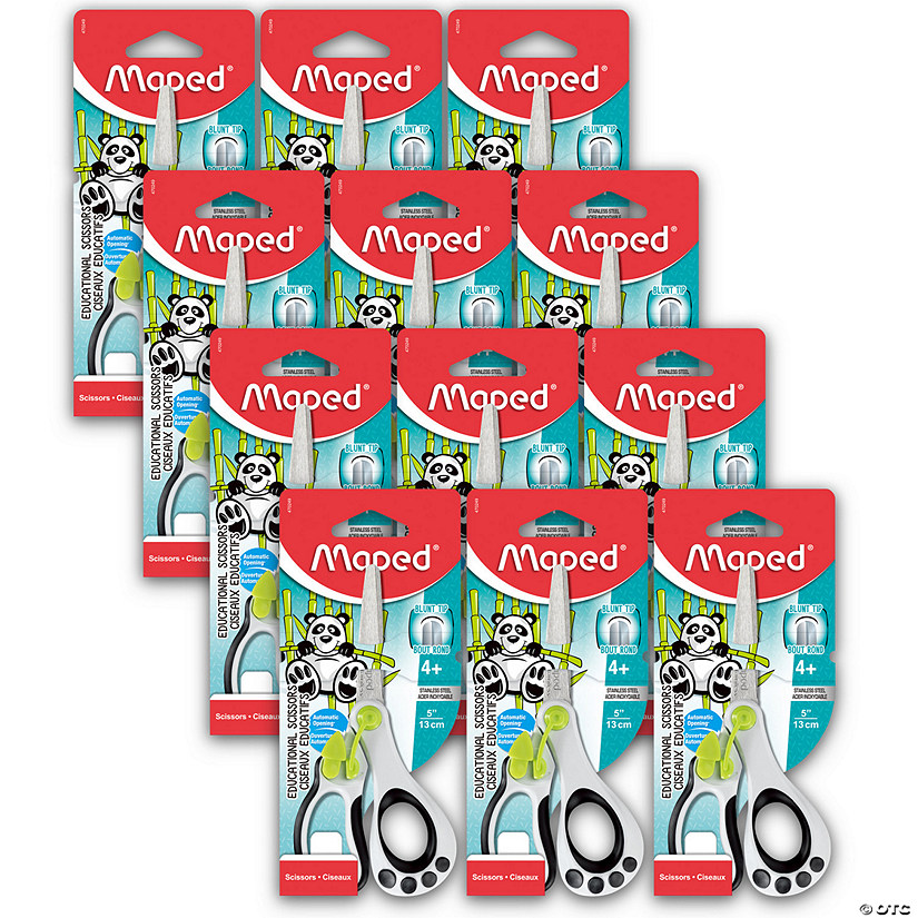 Maped Koopy 5" Scissors with Spring, Blunt Tip, Pack of 12 Image