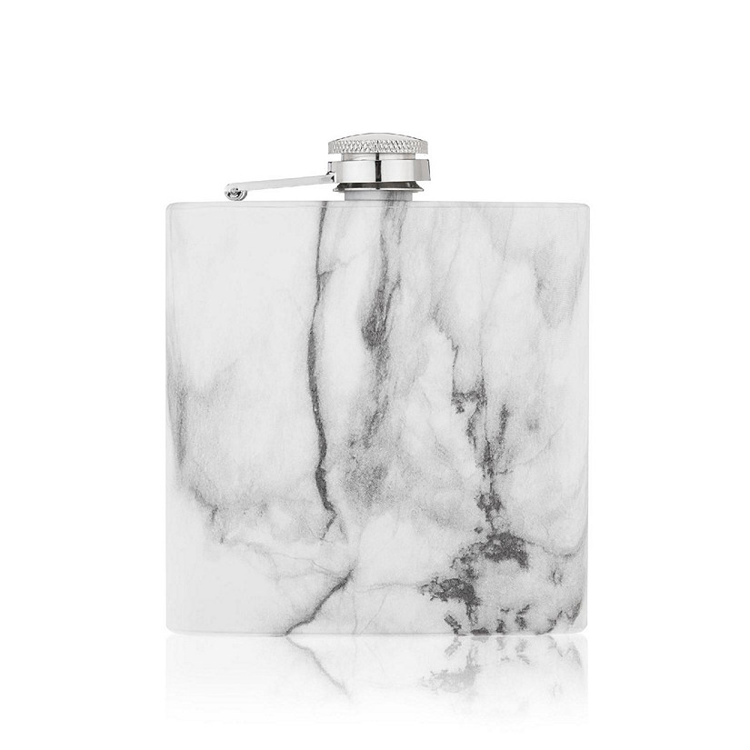 Marble 6oz Stainless Steel Flask Image