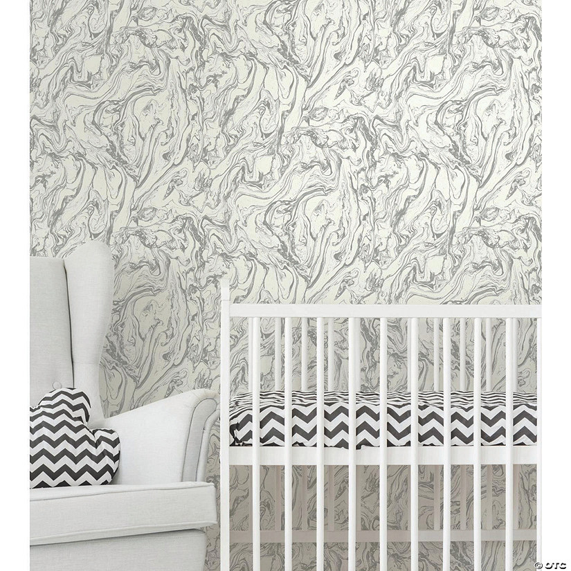 Marble Grey Peel &amp; Stick Wallpaper Image