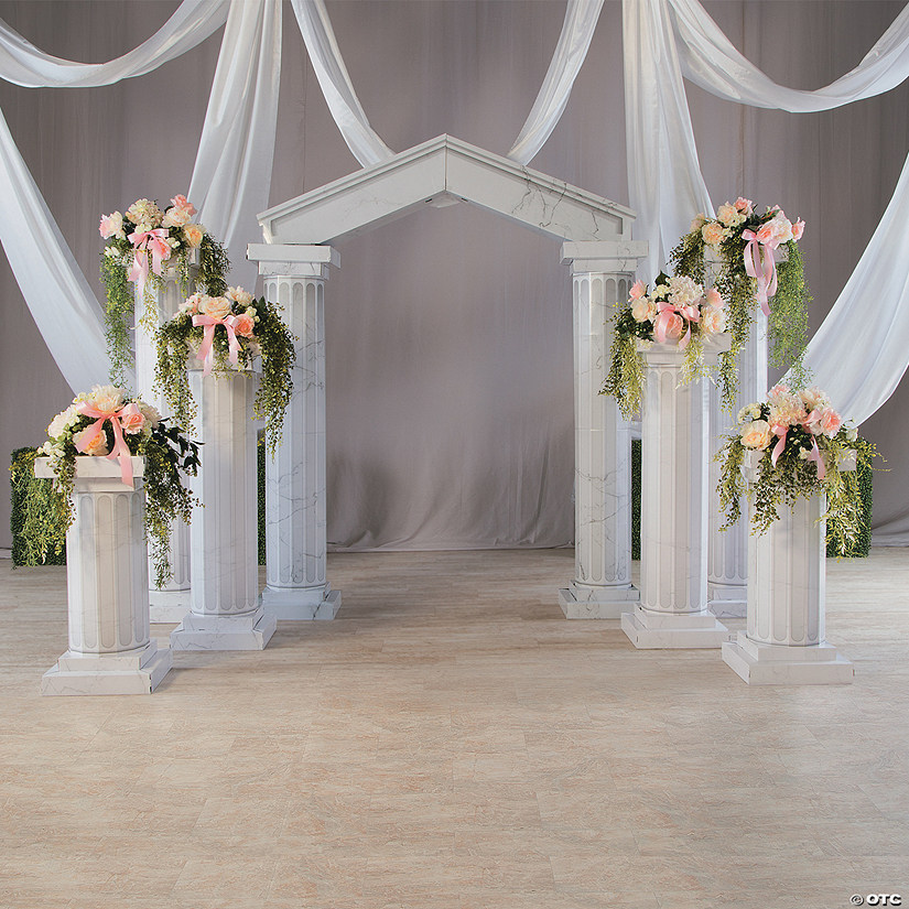Marble-Look Fluted Cardboard Archway Decorating Kit - 7 Pc. Image