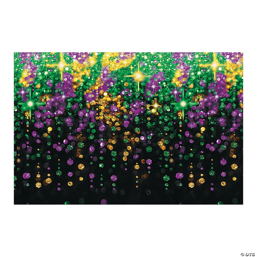 Mardi Gras Beads Galore Backdrop - 3 Pc. Image