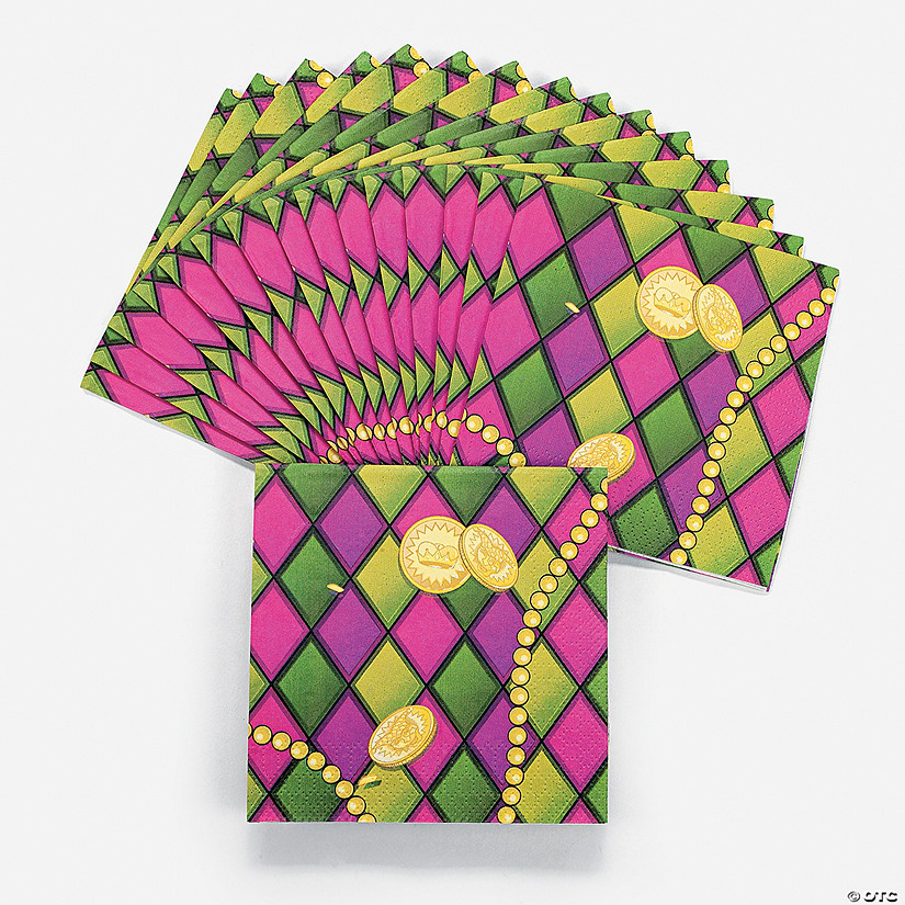 Mardi Gras Beverage Napkins Discontinued