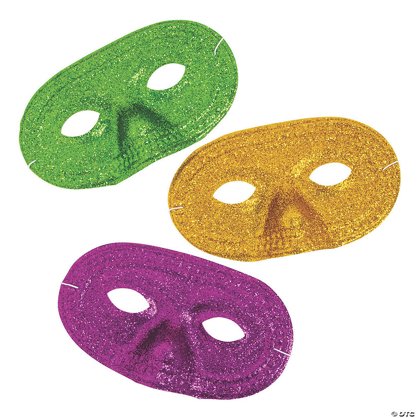 Mardi Gras Glitter Masks Oriental Trading
