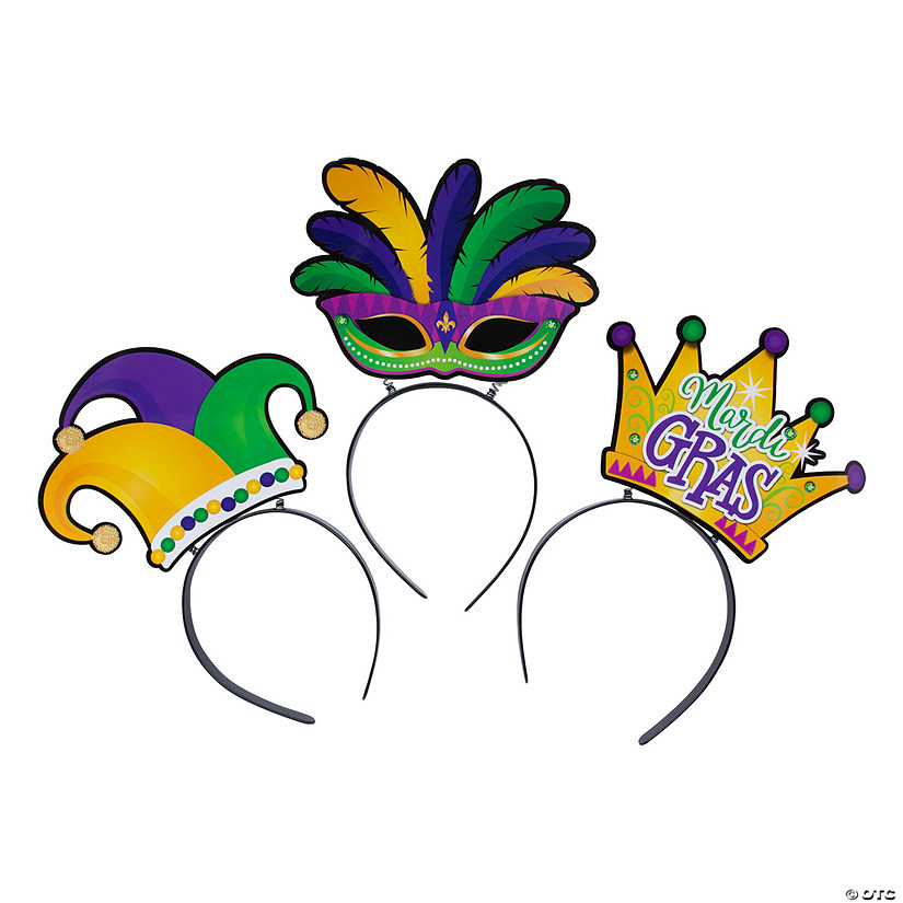 Mardi Gras Head Boppers - 12 Pc. Image