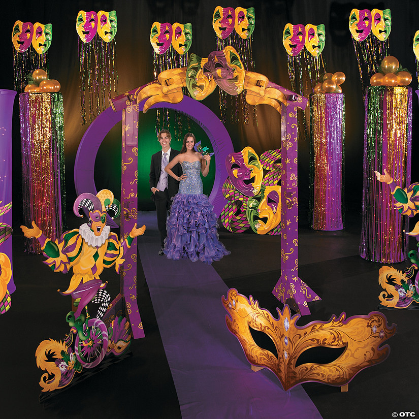Mardi Gras Masquerade Ball Grand Decorating Kit - 40 Pc. Image