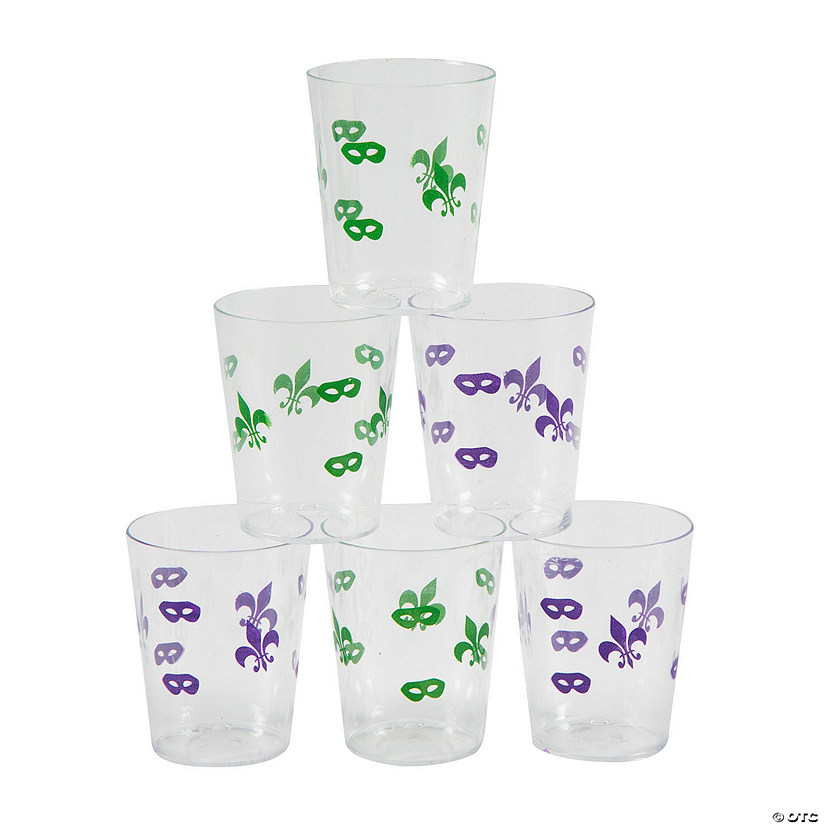 Mardi Gras Plastic Shot Glasses - 24 Pc. Image