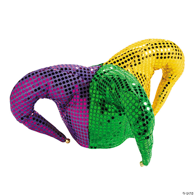 Mardi Gras Sequin Jester Hat Image