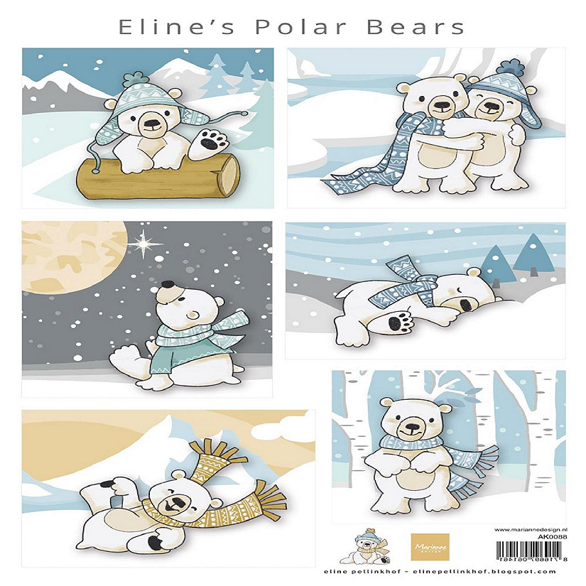 Marianne Design A4 Cutting Sheet  Eline's Polar Bears Image
