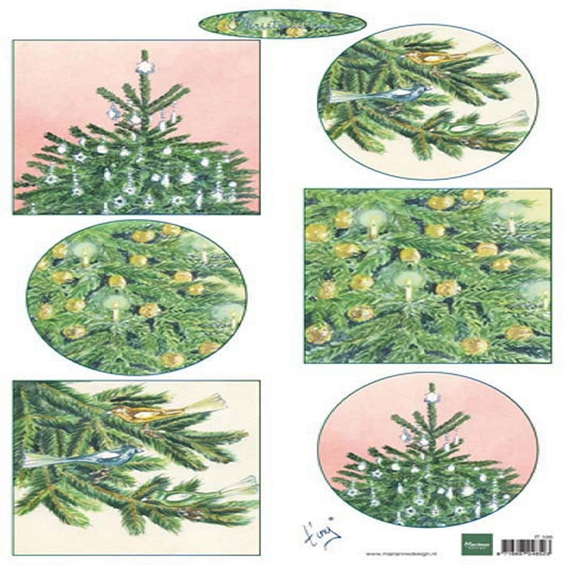 Marianne Design Christmas Trees Cutting Sheet Image