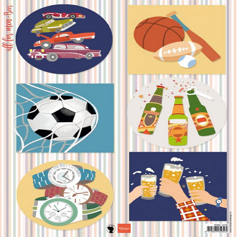 Marianne Design Cutting Sheet All For Men  Beer A4 Image
