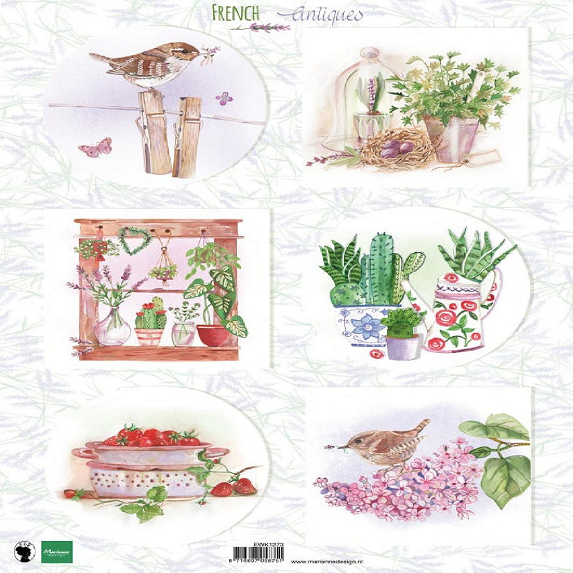 Marianne Design Cutting Sheet French Antiques Herbs A4 Image