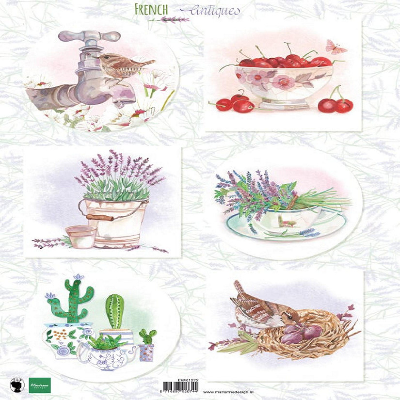 Marianne Design Cutting Sheet French Antiques Lavender A4 Image