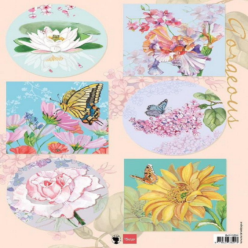 Marianne Design Gorgeous Flowers cutting sheet Image