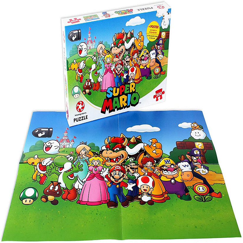 carencia agujas del reloj Enderezar Mario and Friends 500 Piece Jigsaw Puzzle | Oriental Trading