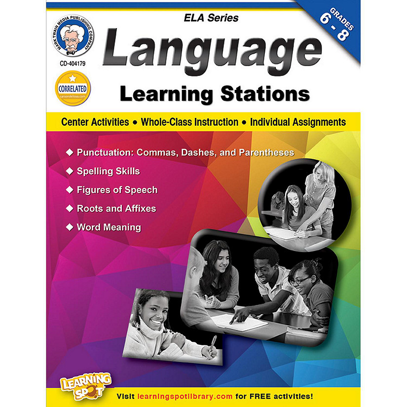 Mark Twain Media Language Learning Stations Workbook Image