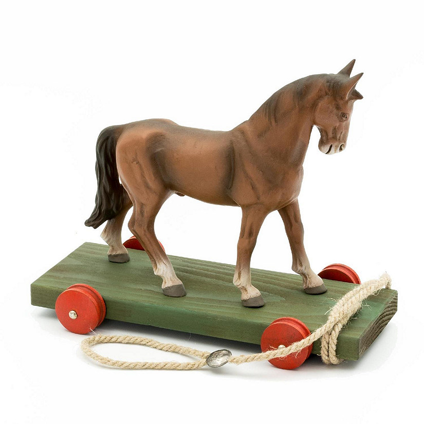 Marolin Manufaktur Large Brown Horse Collector's Pull Toy Image