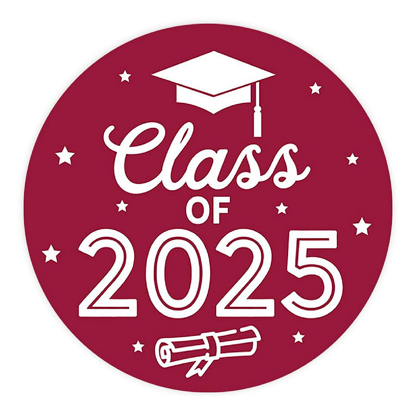 Maroon Class of  Stickers 2in Image