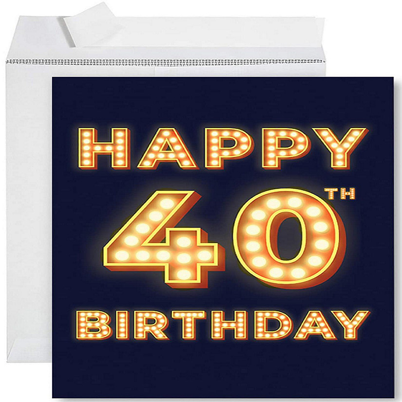Marquee 40th Jumbo Card 8.5x11IN Image