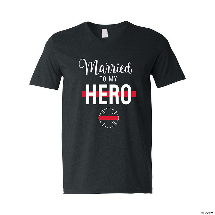 Married to My Hero Firefighter Adult&#8217;s T-Shirt Image