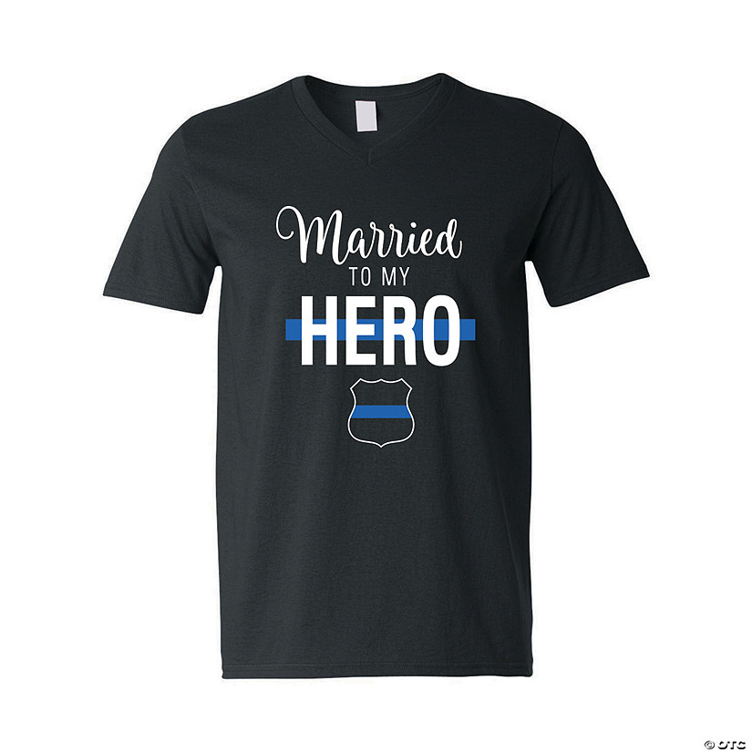 Married to My Hero Police Adult&#8217;s T-Shirt Image