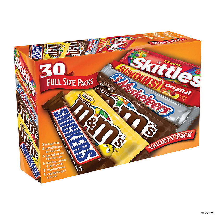 MARS Chocolate and Candy Full Size Variety Pack, 30 Count Image