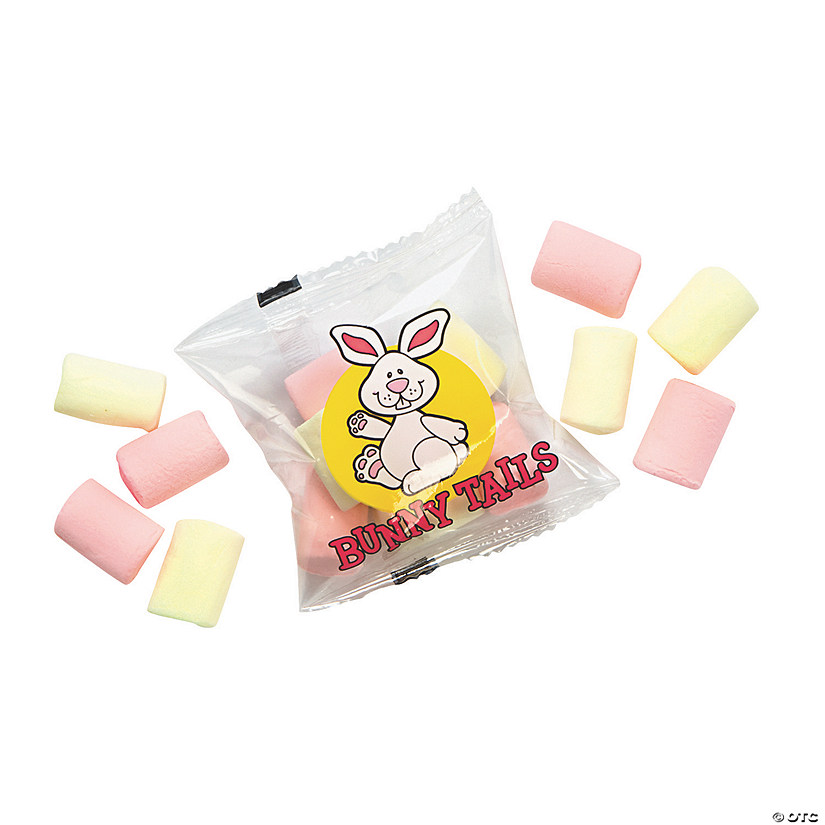 Marshmallow Bunny Tails Candy Packs - 54 Pc. Image